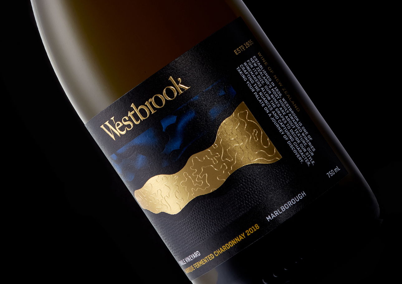 Redfire_Westbrook_Chardonnay_side REDFIRE_westbrook_photography_branding_packaging_digital_graphicdesign_advertising_brochure_designagency