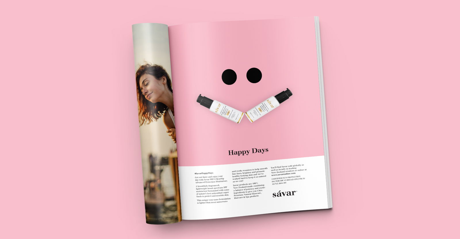 redfire-savar-skincare-magazine-advertising-nz Savar_Skincare_magazine_spread_product_design_graphic_packaging_branding_redfire_digital_redfire